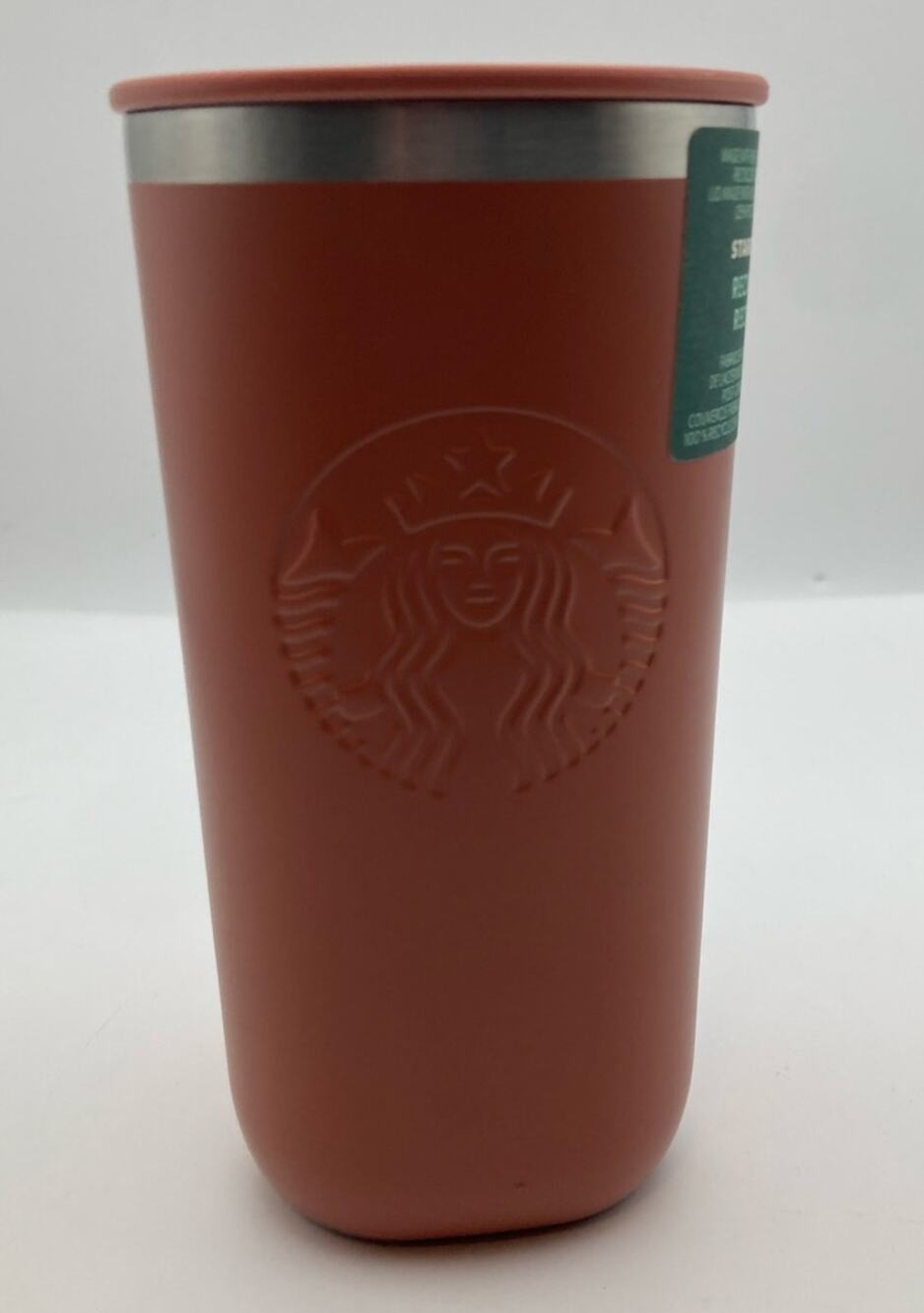 New STARBUCKS 2024 Terracotta 90% Recycled Stainless Steel 12oz Triangle Tumbler
